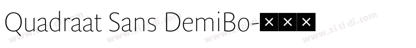 Quadraat Sans DemiBo字体转换